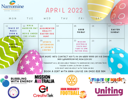 2022 Youth Week and Easter School Holiday Activities